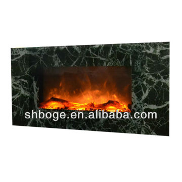 marble like wall mounted electric outdoor fireplace with lamp inserts